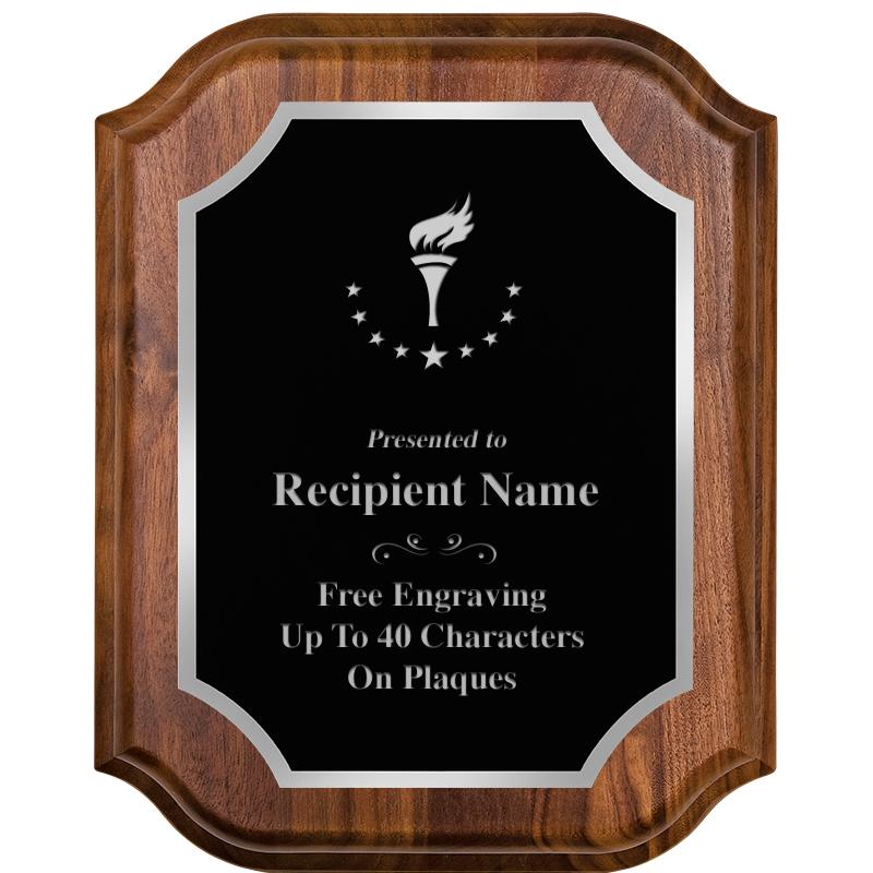 8X10 WALNUT LIFETIME SLV PLQ