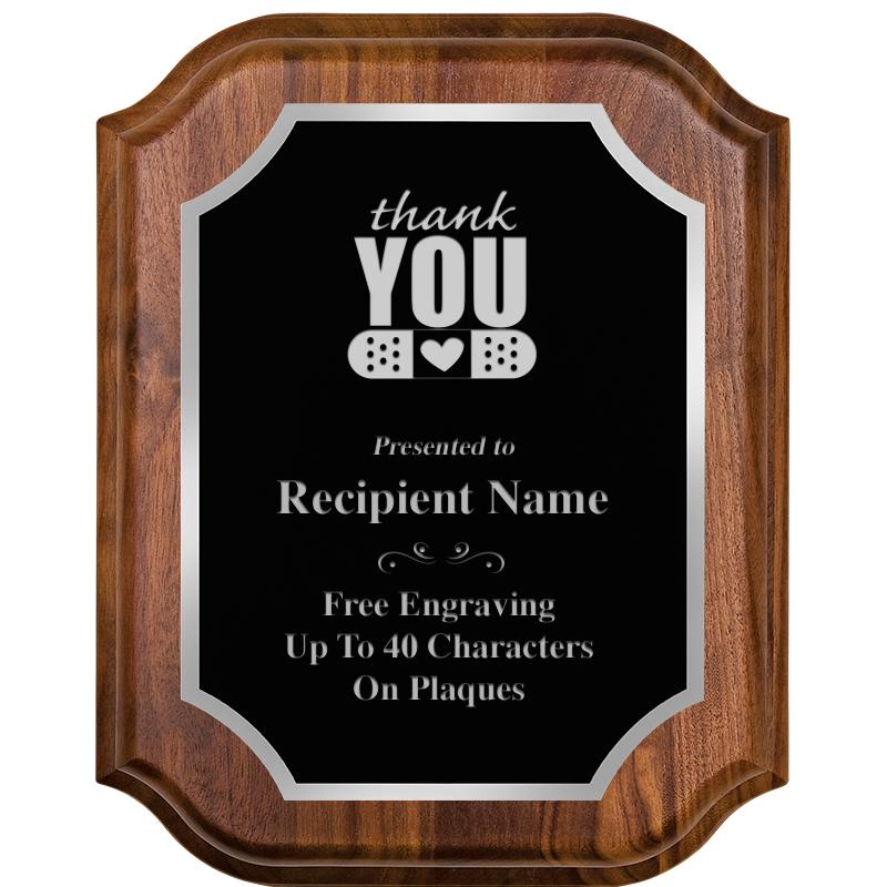 8X10 WALNUT LIFETIME SLV PLQ