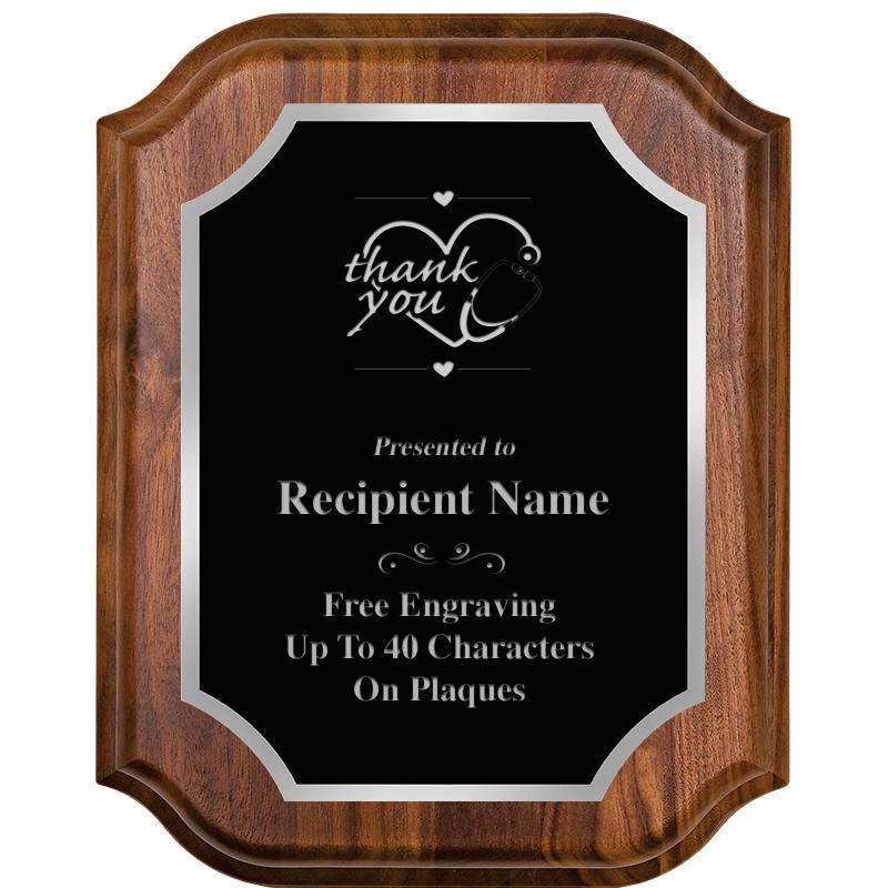 8X10 WALNUT LIFETIME SLV PLQ