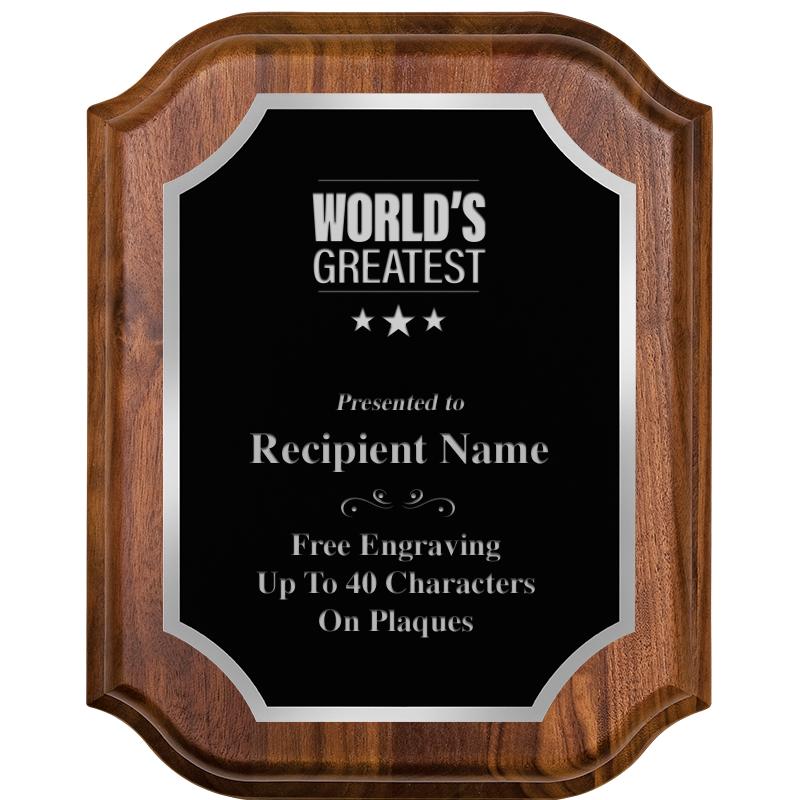 8X10 WALNUT LIFETIME SLV PLQ