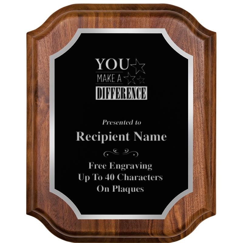 8X10 WALNUT LIFETIME SLV PLQ