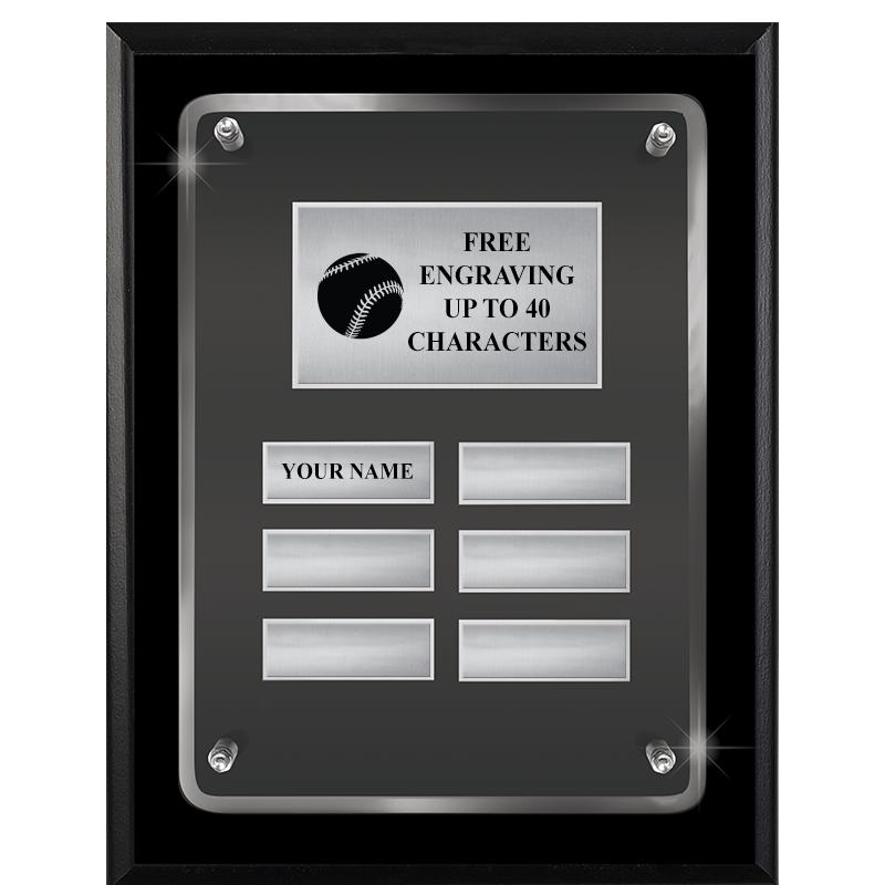 7X9 SHNY BLK PPTL FLT ACR PLQ