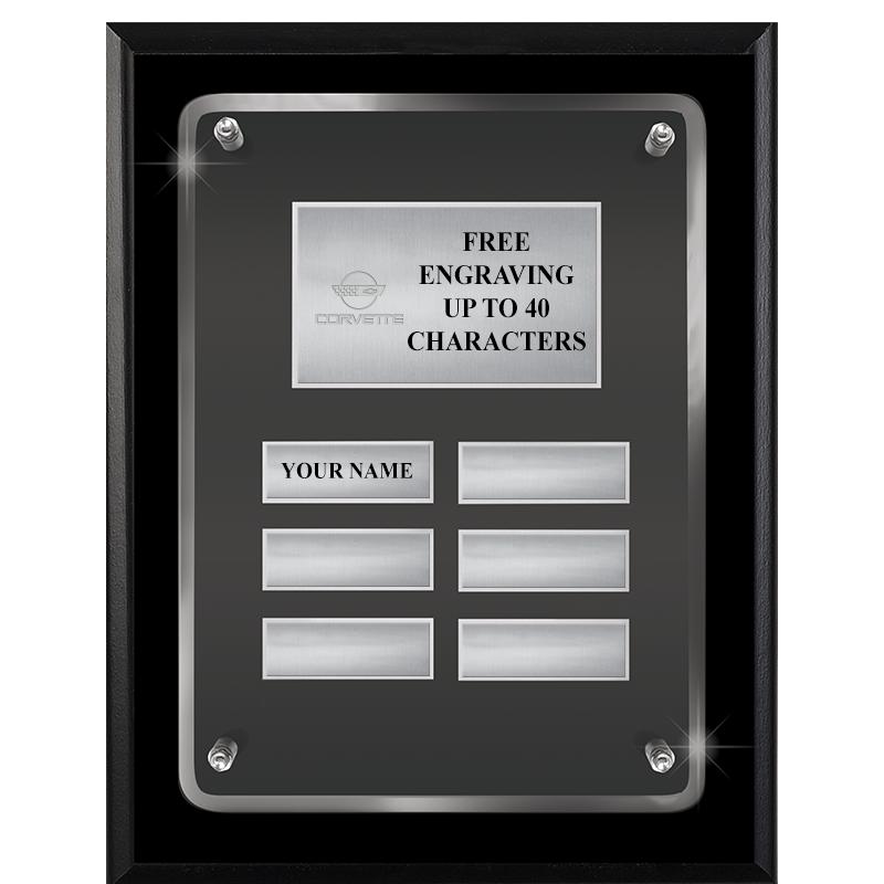 7X9 SHNY BLK PPTL FLT ACR PLQ