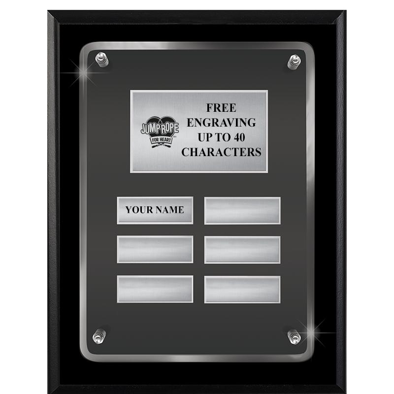 7X9 SHNY BLK PPTL FLT ACR PLQ