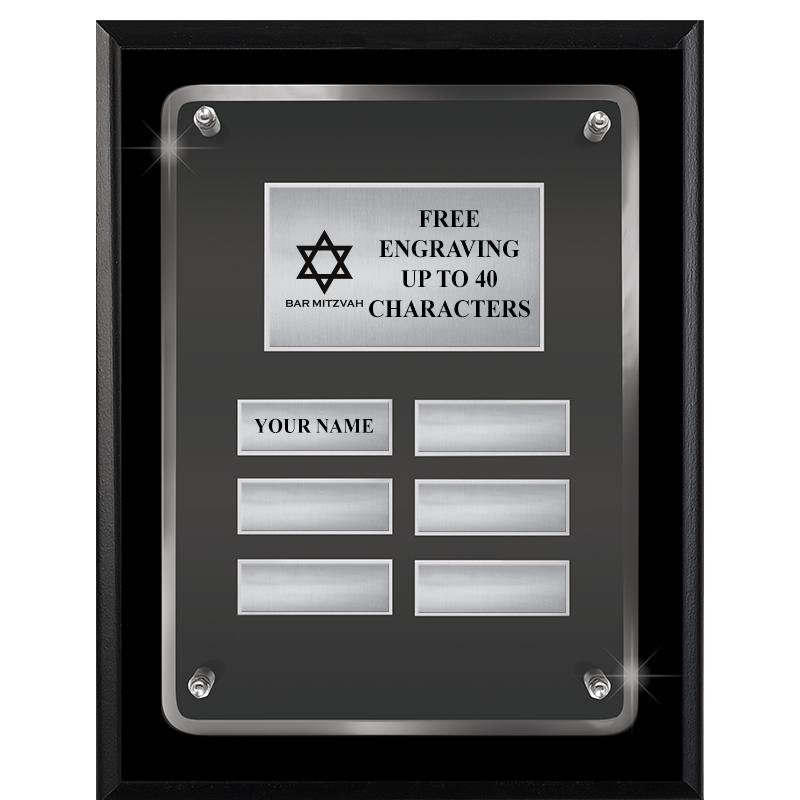 7X9 SHNY BLK PPTL FLT ACR PLQ