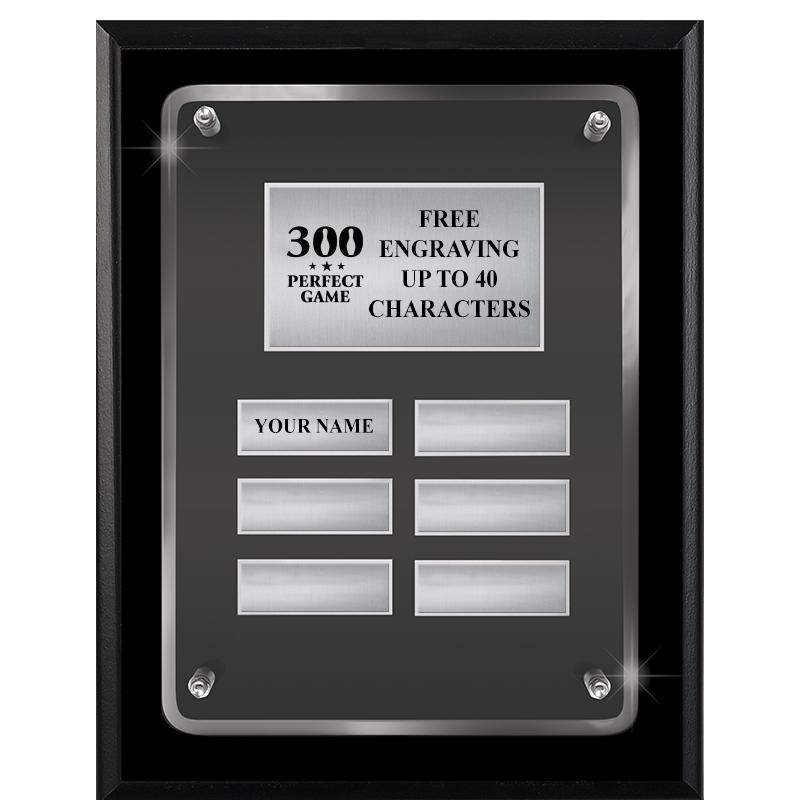 7X9 SHNY BLK PPTL FLT ACR PLQ