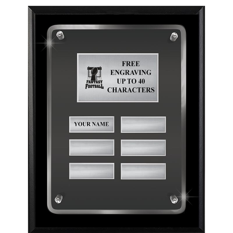 7X9 SHNY BLK PPTL FLT ACR PLQ