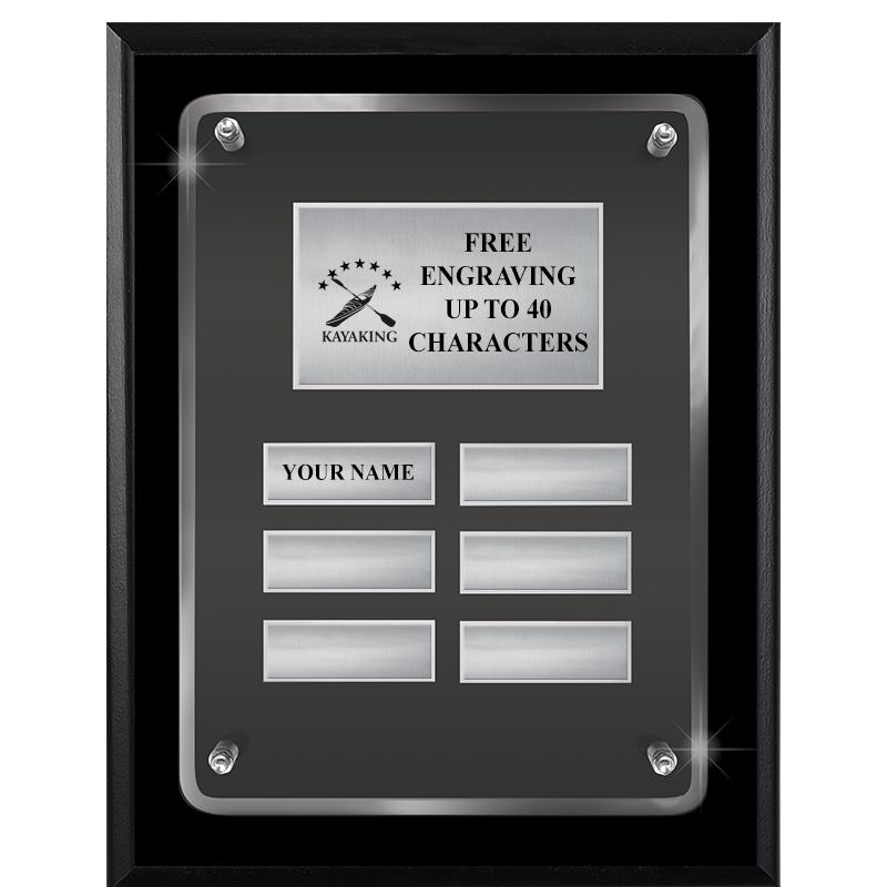 7X9 SHNY BLK PPTL FLT ACR PLQ