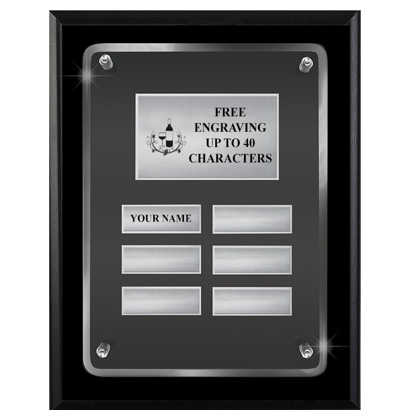 7X9 SHNY BLK PPTL FLT ACR PLQ