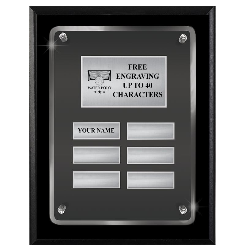 7X9 SHNY BLK PPTL FLT ACR PLQ