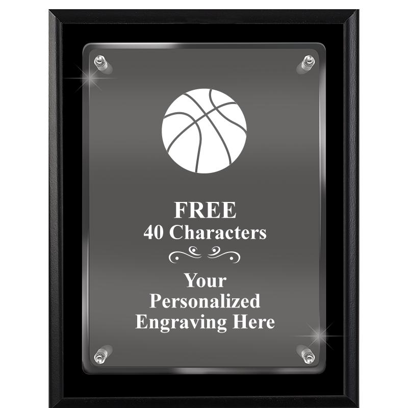 7X9 EBONY FLOAT ACR PLQ