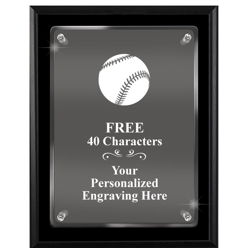 7X9 EBONY FLOAT ACR PLQ