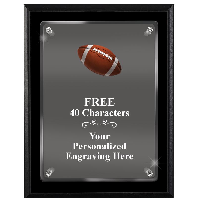 7X9 EBONY FLOAT ACR PLQ