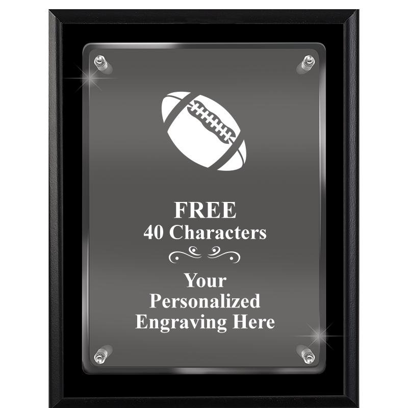 7X9 EBONY FLOAT ACR PLQ