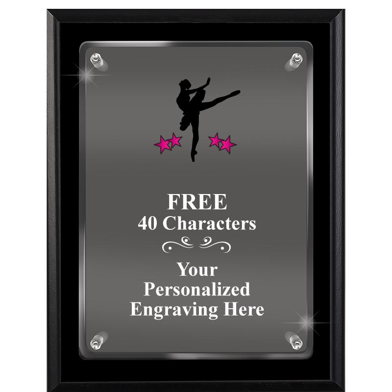 7X9 EBONY FLOAT ACR PLQ