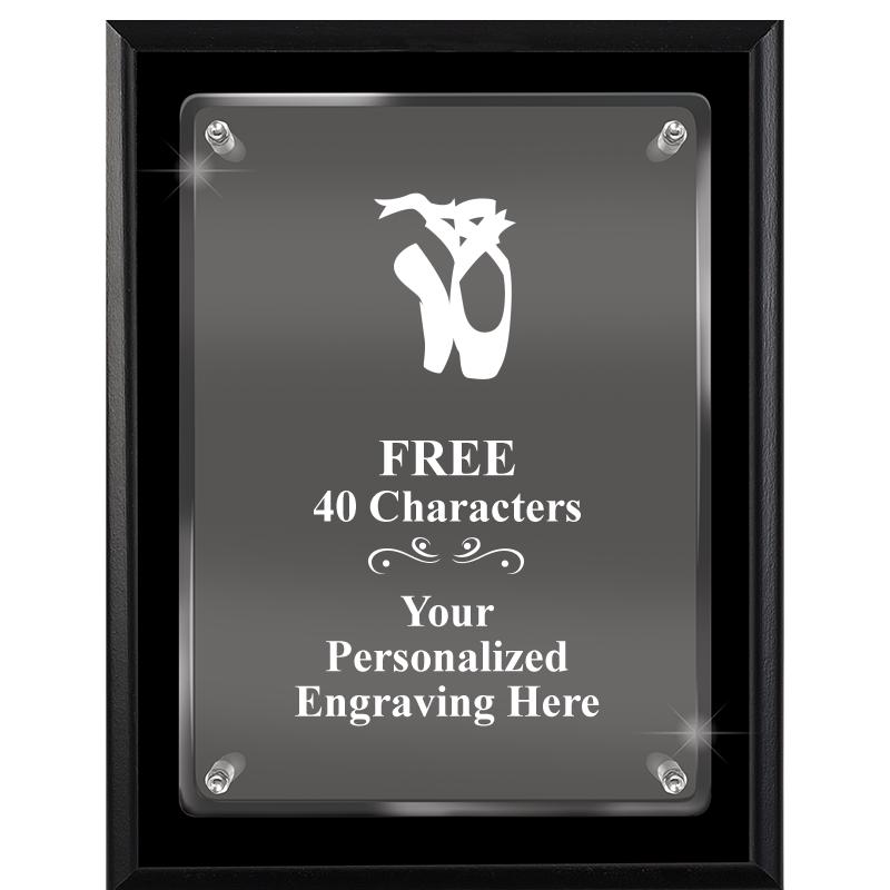 7X9 EBONY FLOAT ACR PLQ