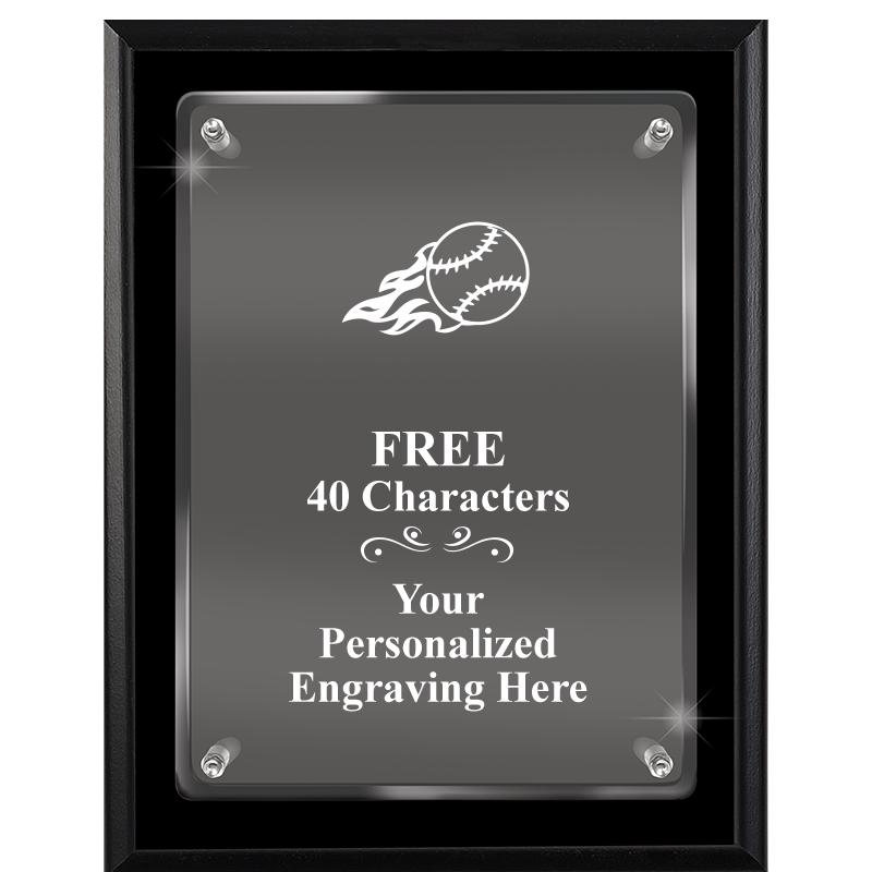 7X9 EBONY FLOAT ACR PLQ