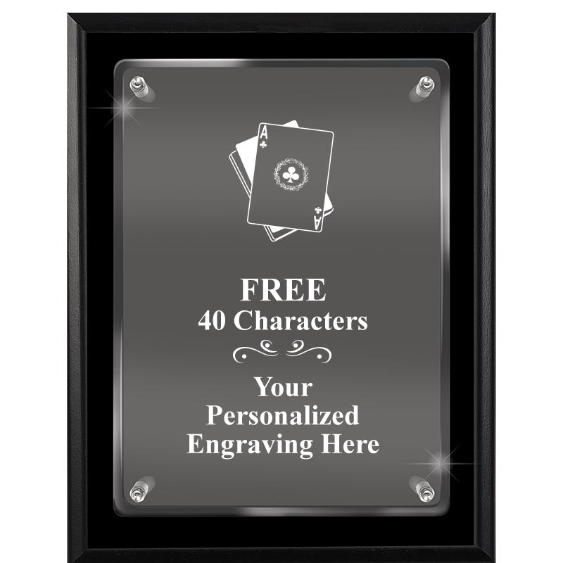 7X9 EBONY FLOAT ACR PLQ