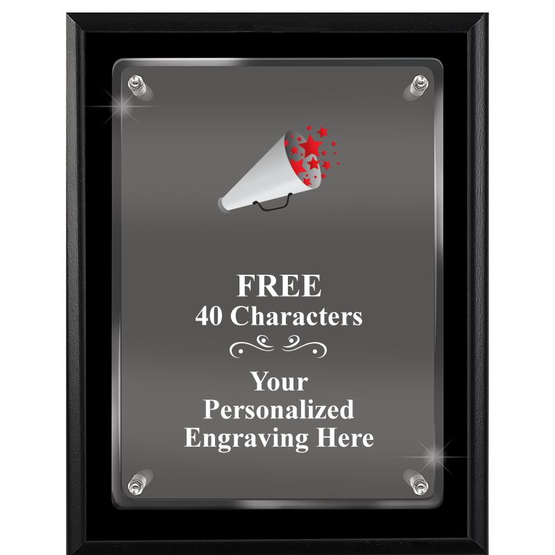 7X9 EBONY FLOAT ACR PLQ