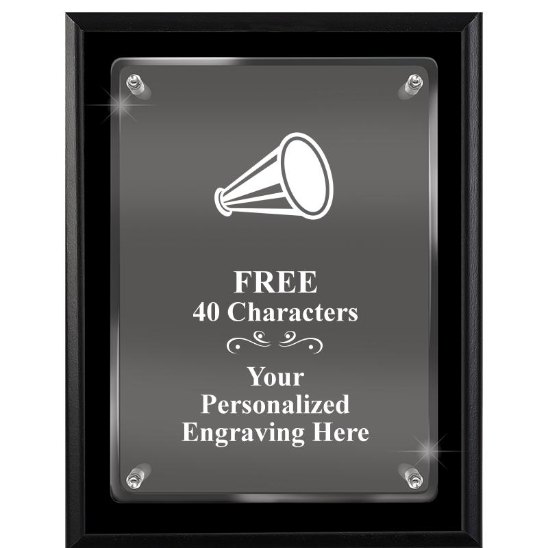 7X9 EBONY FLOAT ACR PLQ