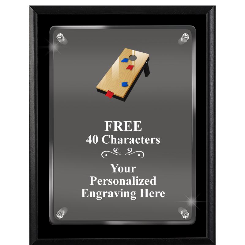 7X9 EBONY FLOAT ACR PLQ