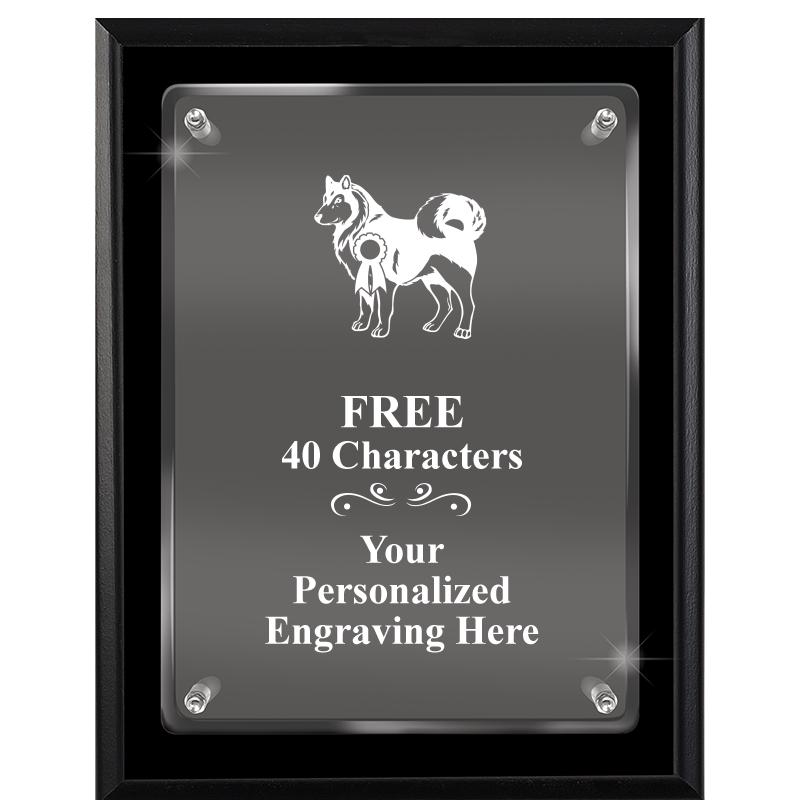 7X9 EBONY FLOAT ACR PLQ