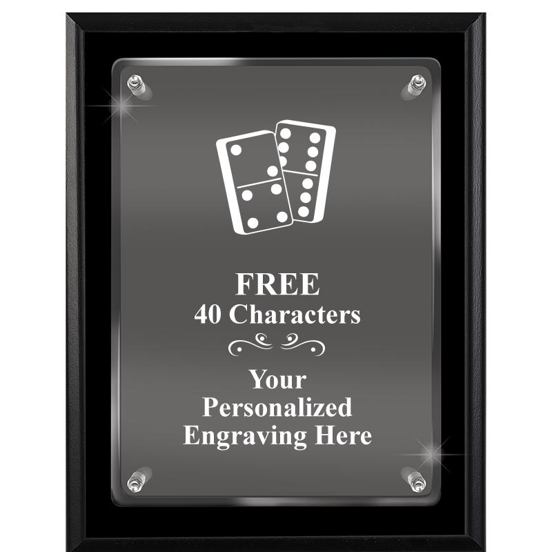 7X9 EBONY FLOAT ACR PLQ