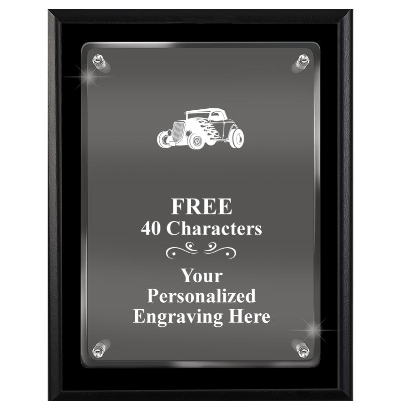 7X9 EBONY FLOAT ACR PLQ