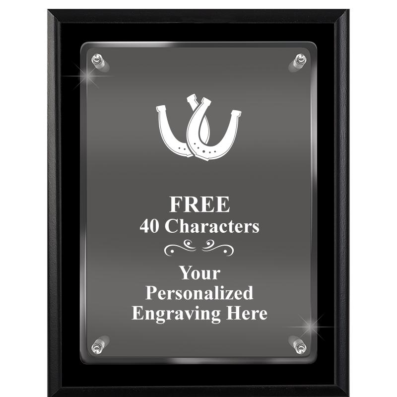 7X9 EBONY FLOAT ACR PLQ