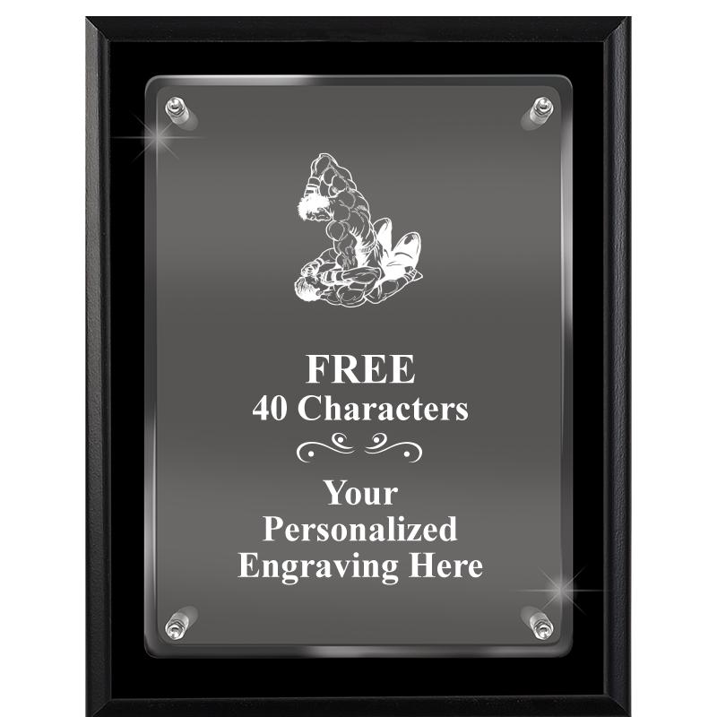 7X9 EBONY FLOAT ACR PLQ