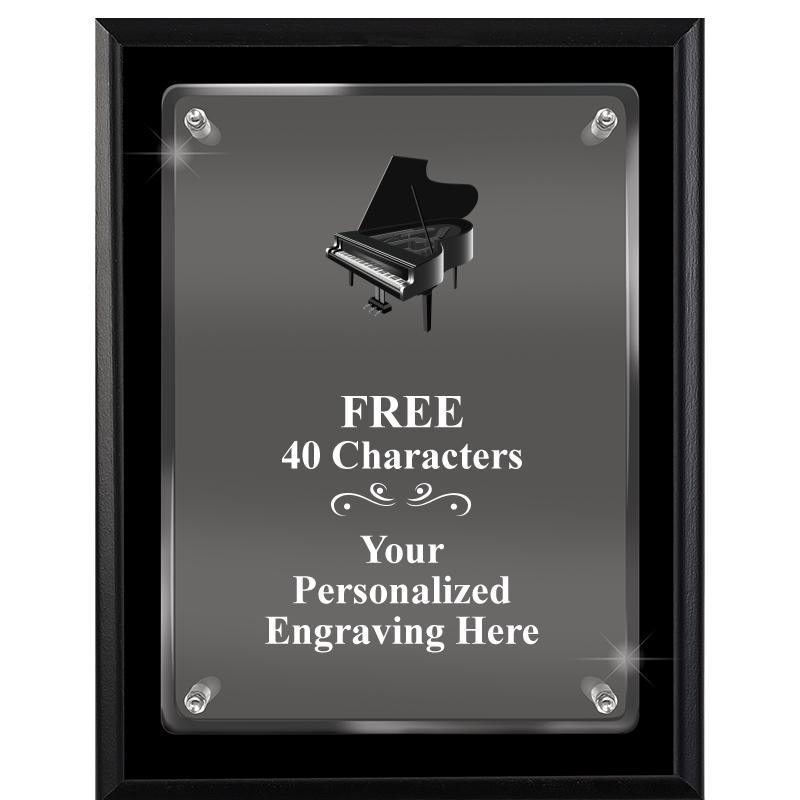 7X9 EBONY FLOAT ACR PLQ