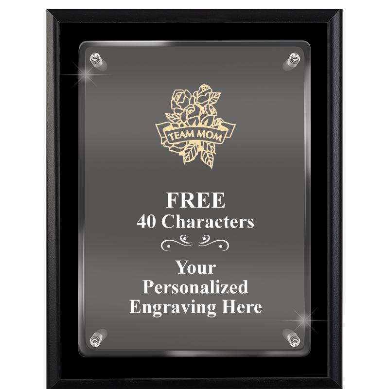 7X9 EBONY FLOAT ACR PLQ