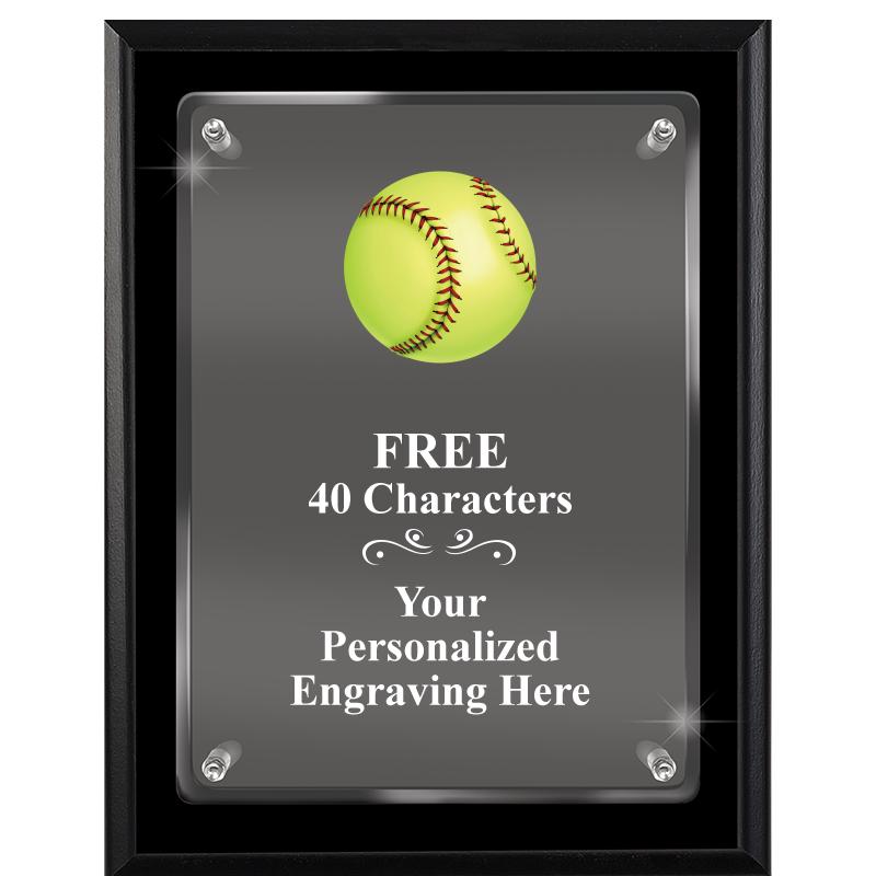 7X9 EBONY FLOAT ACR PLQ