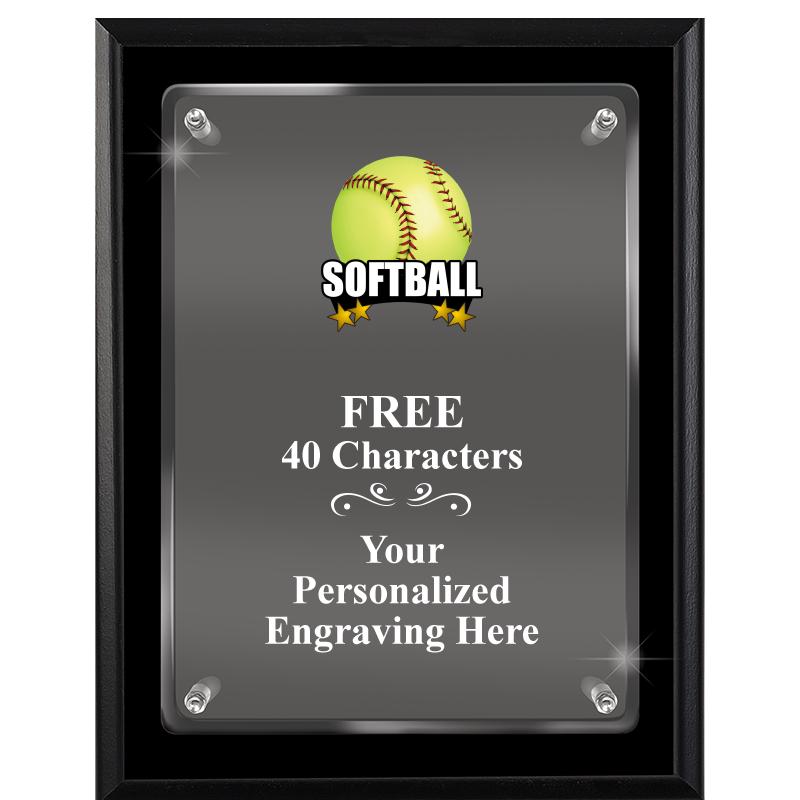 7X9 EBONY FLOAT ACR PLQ