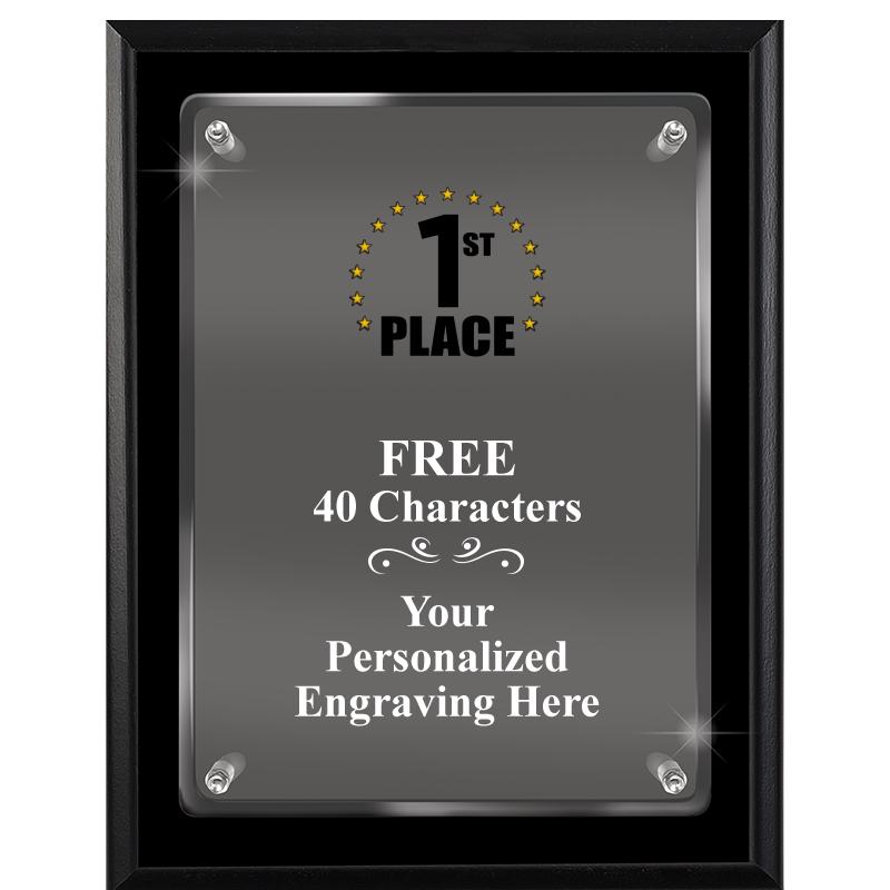 7X9 EBONY FLOAT ACR PLQ