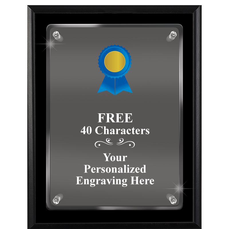 7X9 EBONY FLOAT ACR PLQ