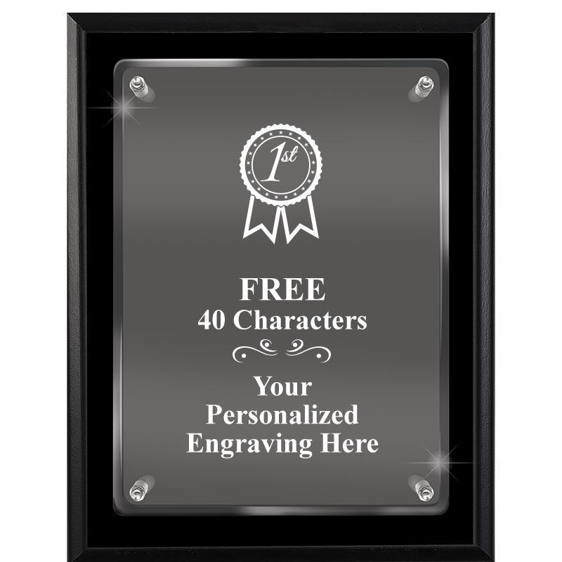 7X9 EBONY FLOAT ACR PLQ