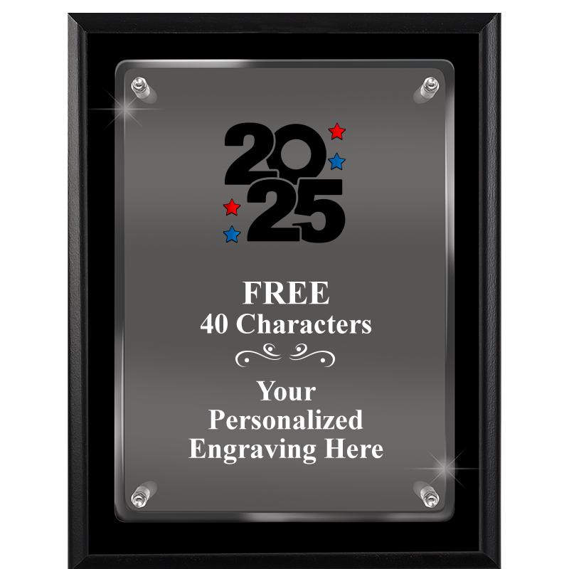 7X9 EBONY FLOAT ACR PLQ