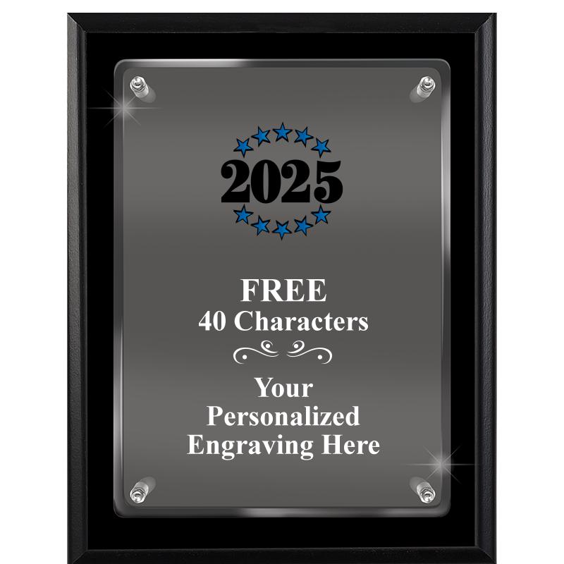 7X9 EBONY FLOAT ACR PLQ