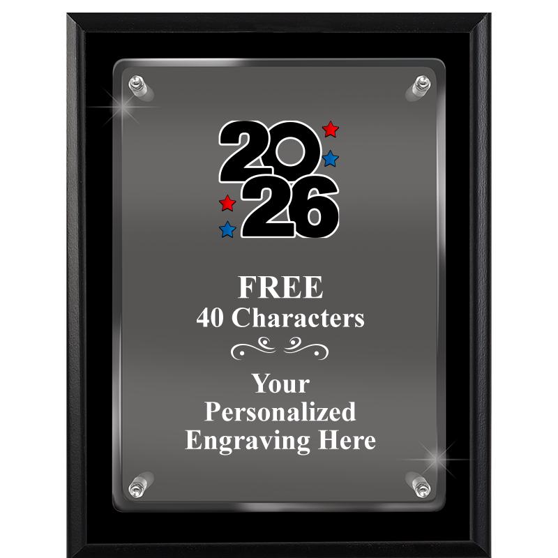 7X9 EBONY FLOAT ACR PLQ