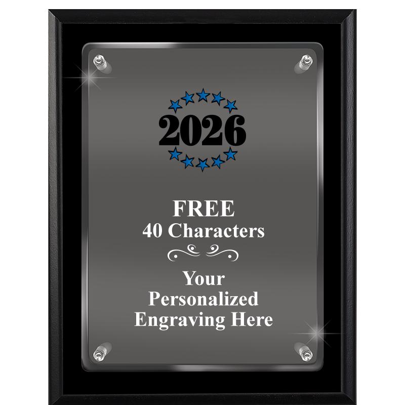 7X9 EBONY FLOAT ACR PLQ