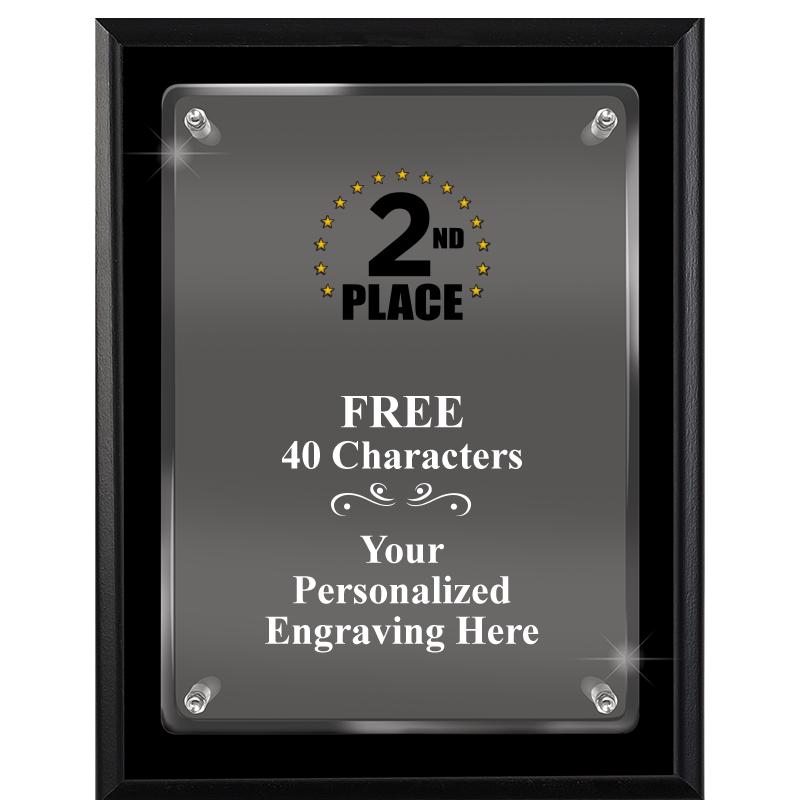 7X9 EBONY FLOAT ACR PLQ