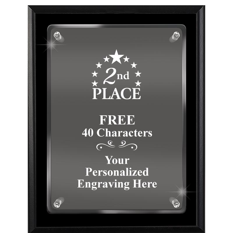 7X9 EBONY FLOAT ACR PLQ