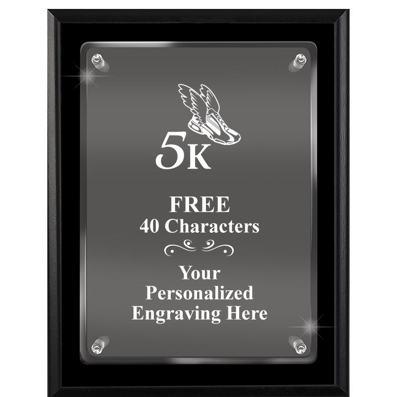 7X9 EBONY FLOAT ACR PLQ