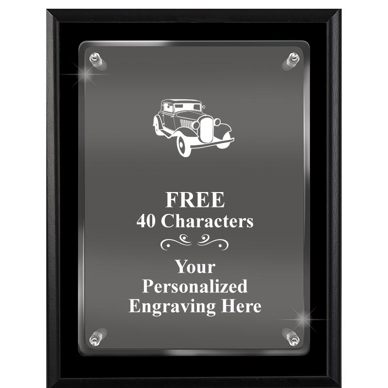 7X9 EBONY FLOAT ACR PLQ