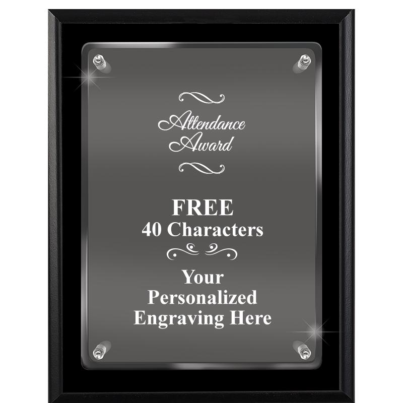 7X9 EBONY FLOAT ACR PLQ