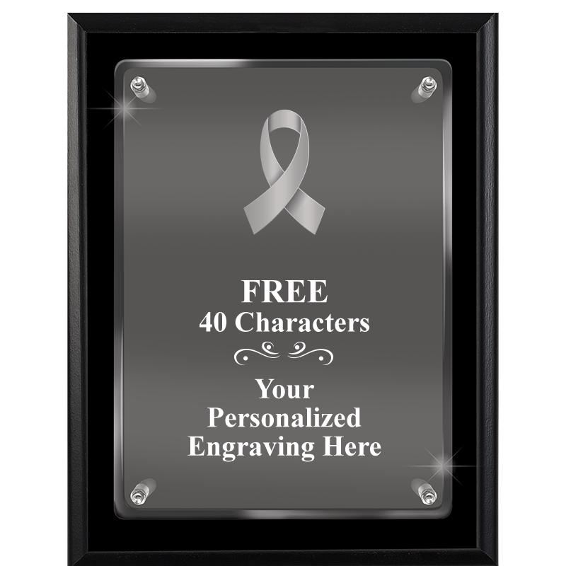 7X9 EBONY FLOAT ACR PLQ