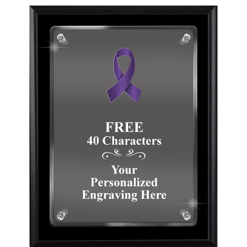 7X9 EBONY FLOAT ACR PLQ