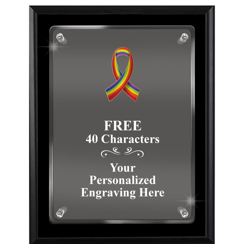 7X9 EBONY FLOAT ACR PLQ