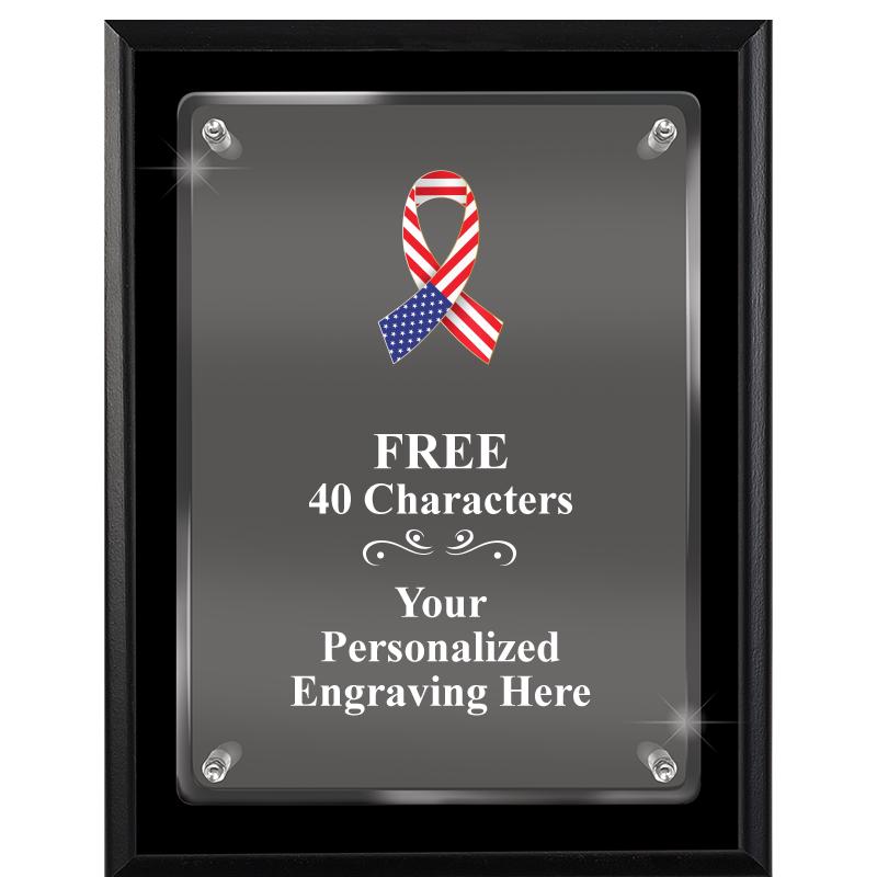 7X9 EBONY FLOAT ACR PLQ